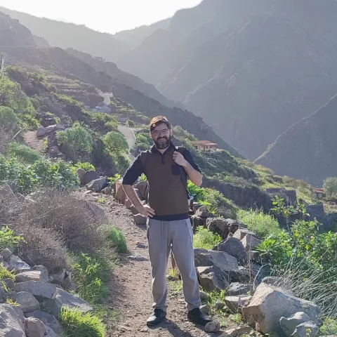 My portrait in a valley in La Gomera
